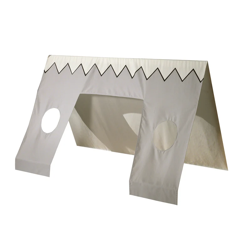 Lit tipi 90x200 sommier et housse inclus Vipack - Blanc et bois