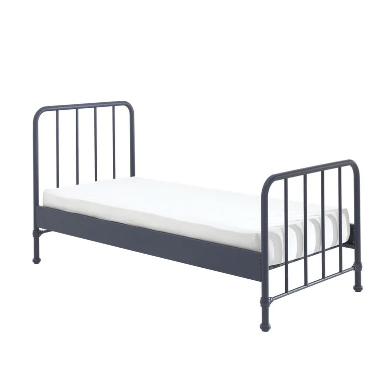 Lit 90x200 sommier inclus Vipack Bronxx Denim mat