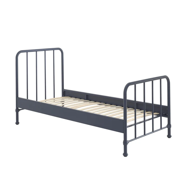 Lit 90x200 sommier inclus Vipack Bronxx Denim mat