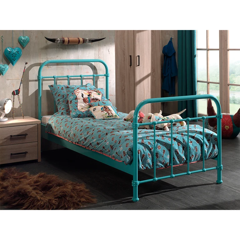 Lit 90x200 Sommier inclus Vipack New York - Menthe