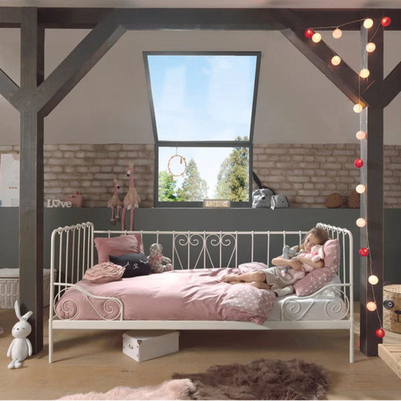 Lit capitaine 90x200 Sommier inclus Vipack Alice - Blanc
