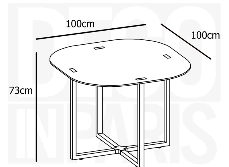 Ensemble table + 4 chaises encastrables beige FLEN