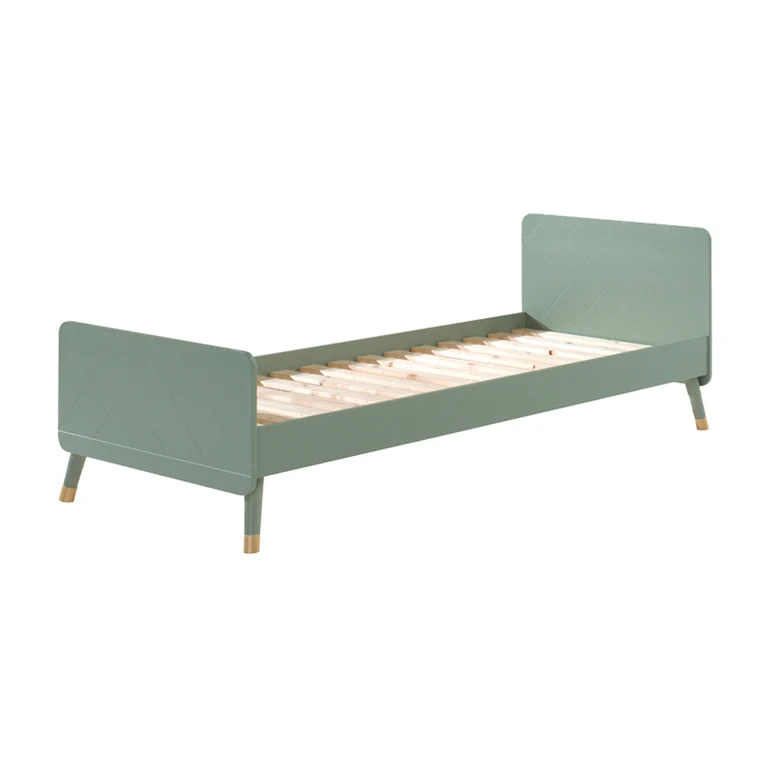 Lit 90x200 Sommier Inclus Vipack Billy - Vert Olive
