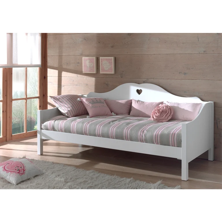 Lit capitaine 90x200 Sommier Inclus Vipack Amori - Blanc