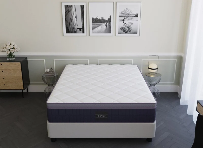 Matelas hybride CLASSIC 180 x 200 cm ressorts ensachés et mémoire de forme épaisseur 31 cm