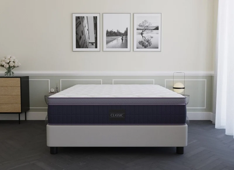 Matelas hybride CLASSIC 140 x 190 cm ressorts ensachés et mémoire de forme épaisseur 31 cm