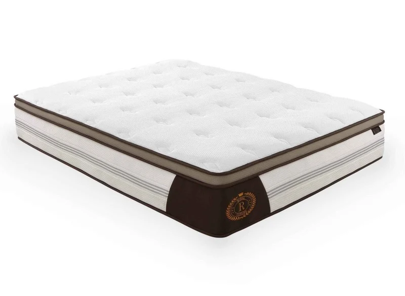 Matelas hybride ROYAL LUX 140 x 190 cm ressorts ensachés et mémoire de forme épaisseur 31 cm