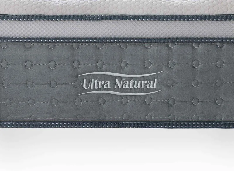 Matelas hybride NATURAL 160 x 200 cm ressorts ensachés et soie épaisseur 29 cm