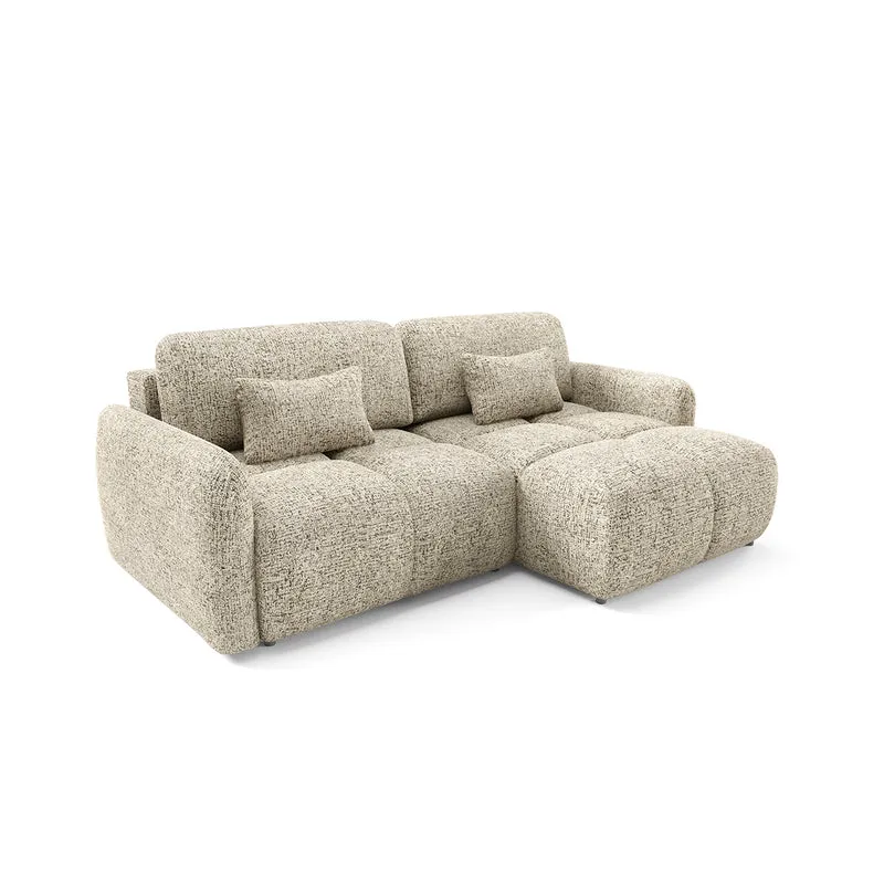 Canapé d'angle réversible convertible Vittoria Beige chiné