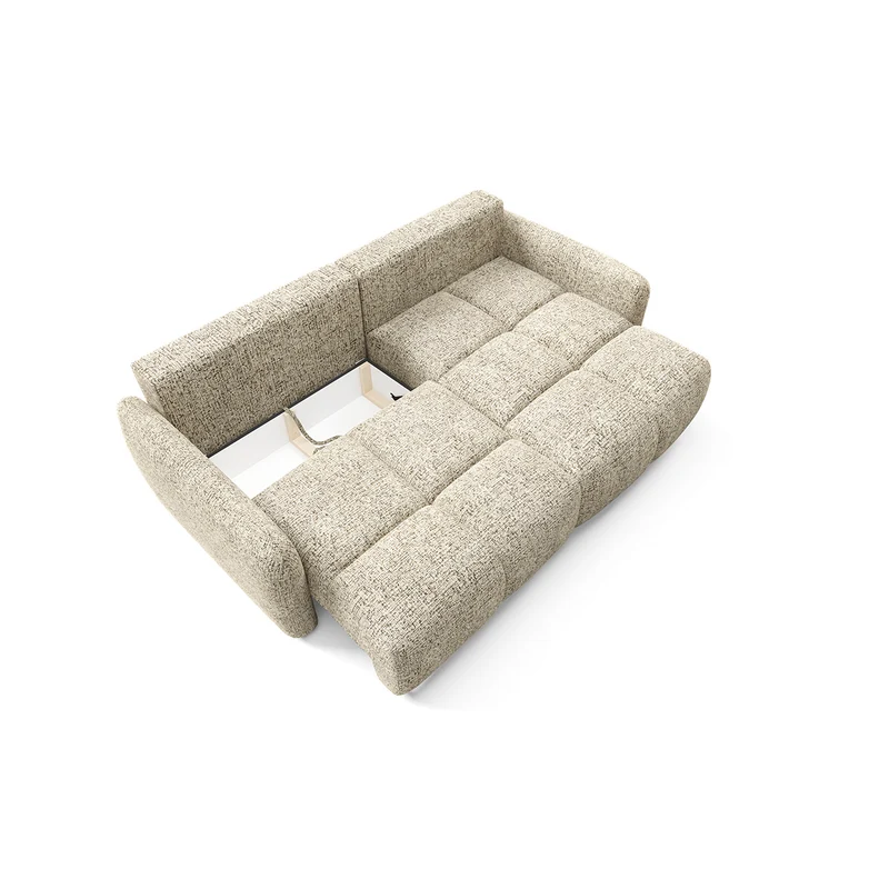 Canapé d'angle réversible convertible Vittoria Beige chiné