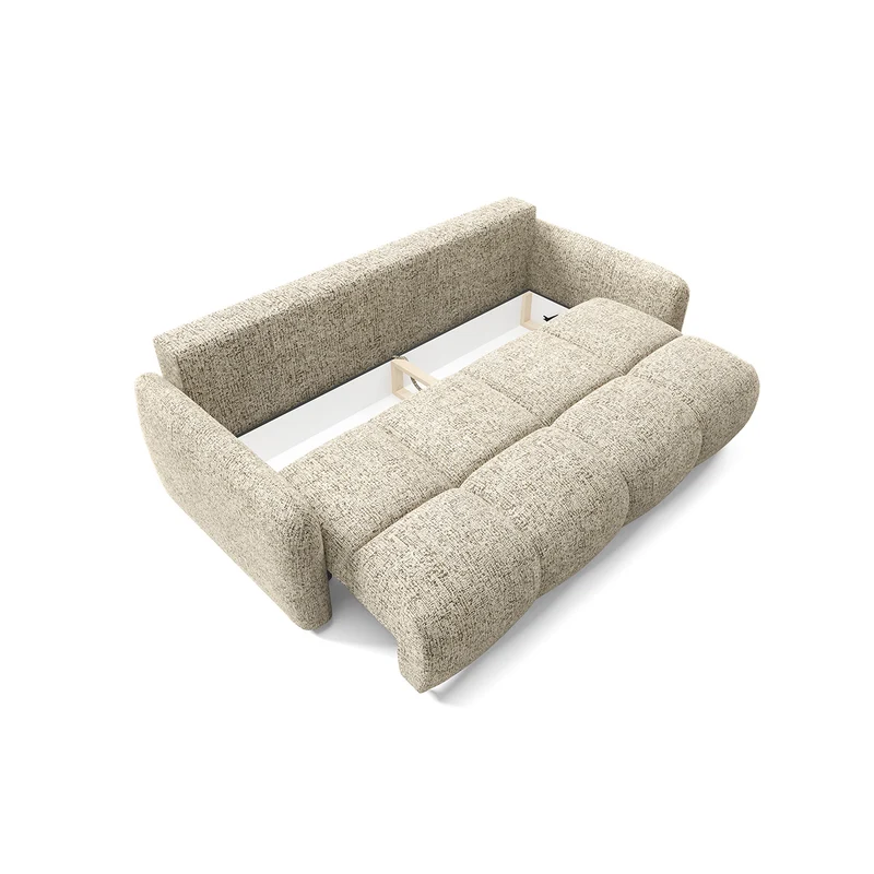 Canapé 3 places convertible avec coffre Vittoria Beige chiné