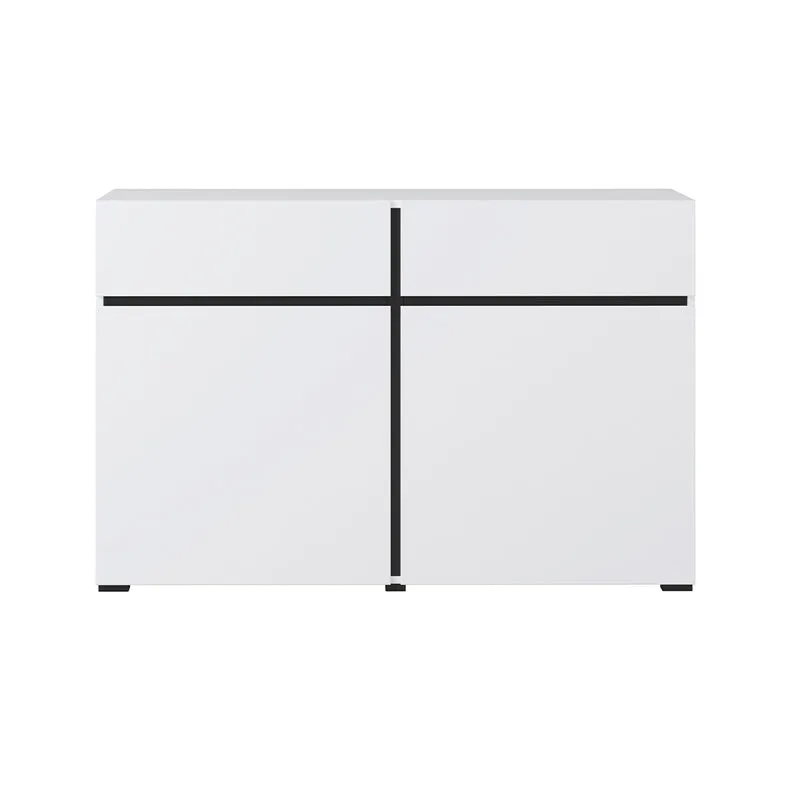 Buffet 2 portes 2 tiroirs Lilia Blanc