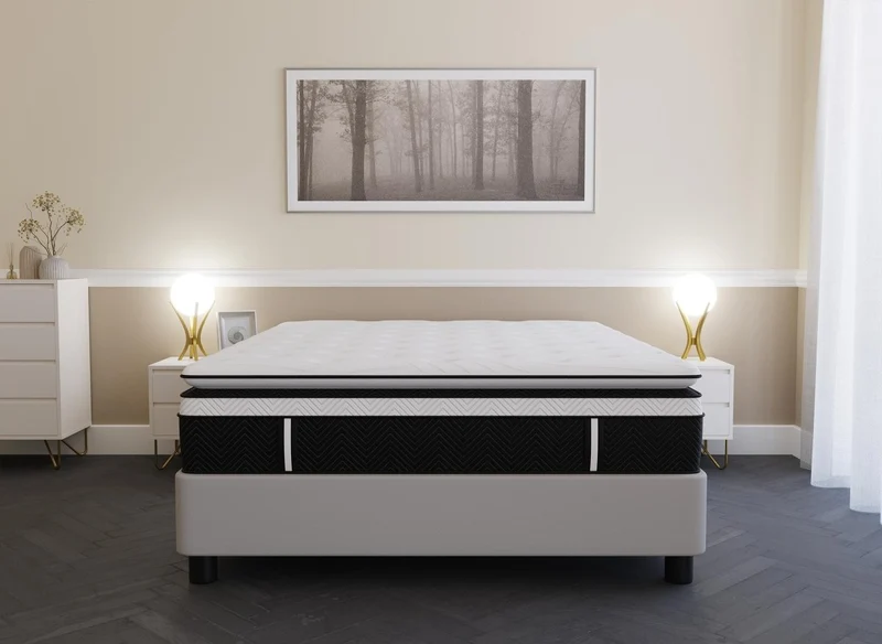 Matelas hybride mémoire de forme 160 x 200 cm épaisseur 35 cm - CLOUDY