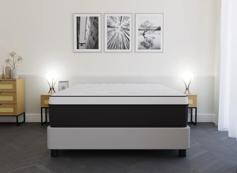 Matelas hybride mémoire de forme 140 x 190 cm épaisseur 37 cm - PILLOW