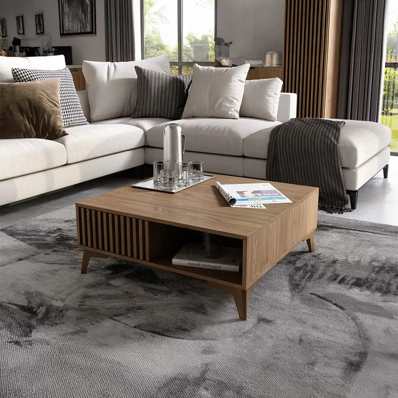 Table basse 1 tiroir 1 niche Esteban Bois