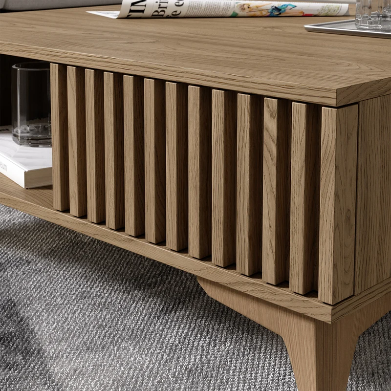Table basse 1 tiroir 1 niche Esteban Bois