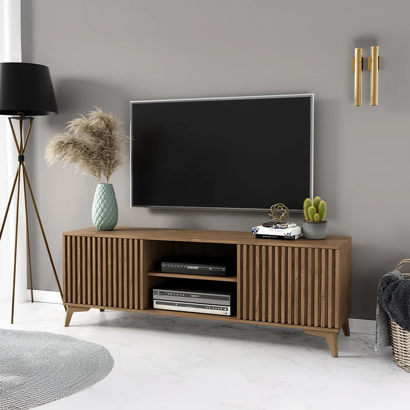 Meuble TV 2 portes 150 cm Esteban Bois