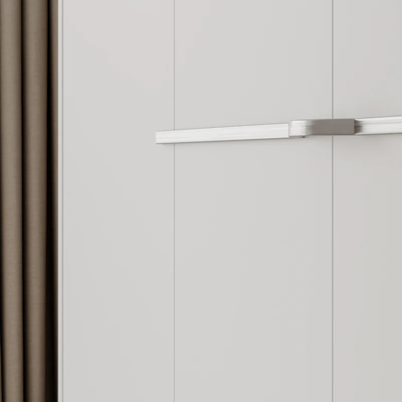 Lit escamotable 140x200 horizontal sommier inclus Devon Blanc