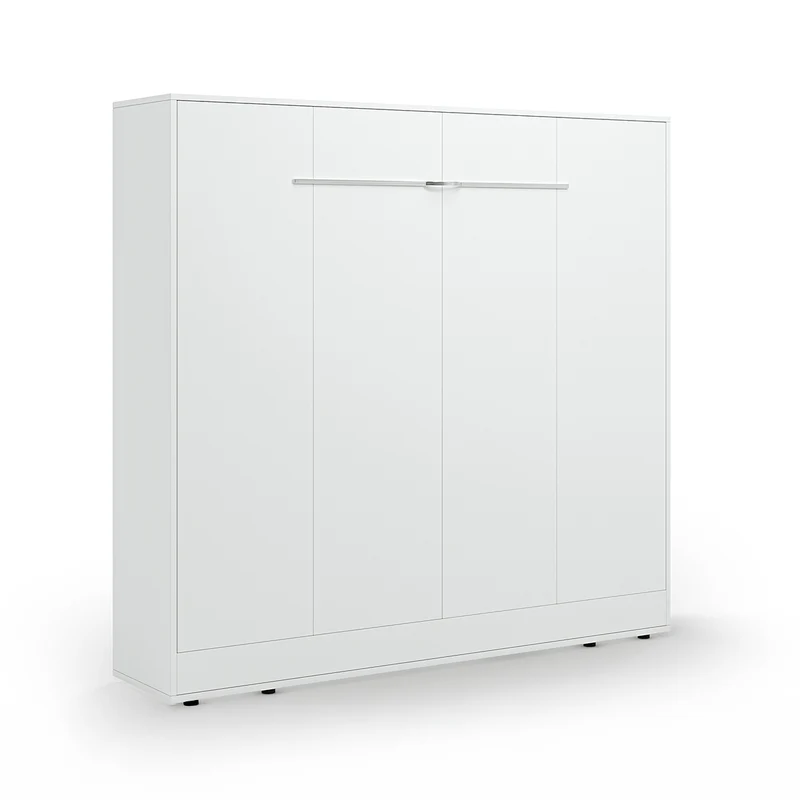 Lit escamotable 160x200 horizontal sommier inclus Devon Blanc