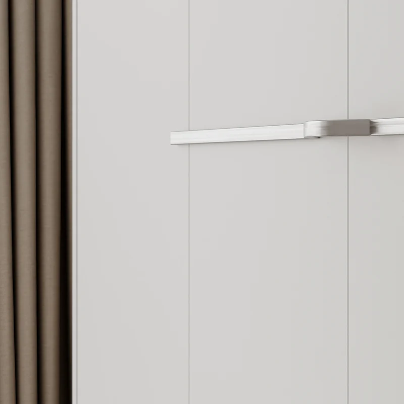 Lit escamotable 160x200 horizontal sommier inclus Devon Blanc