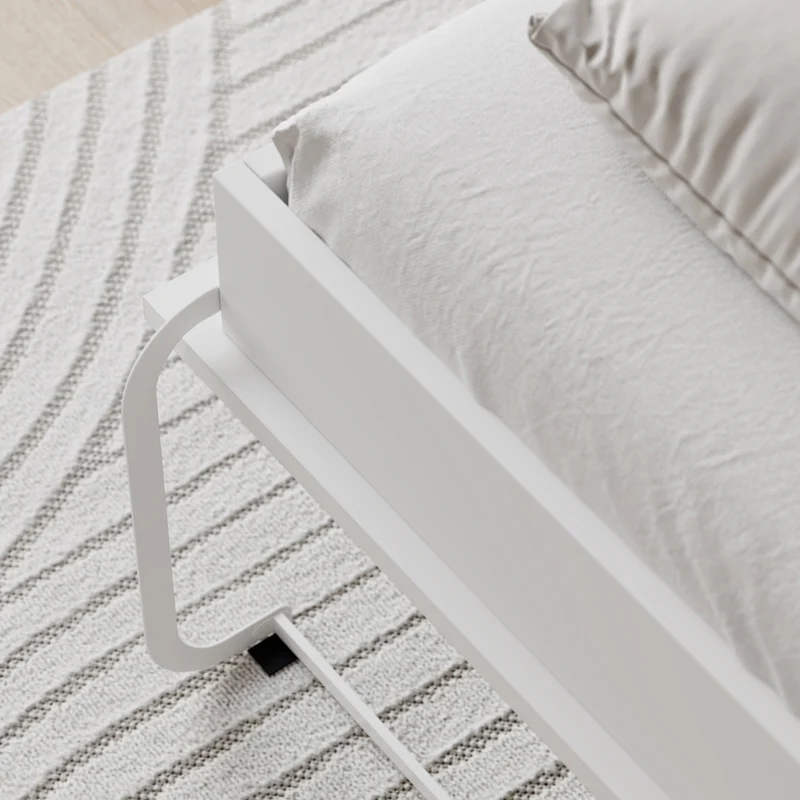 Lit escamotable 160x200 horizontal sommier inclus Devon Blanc
