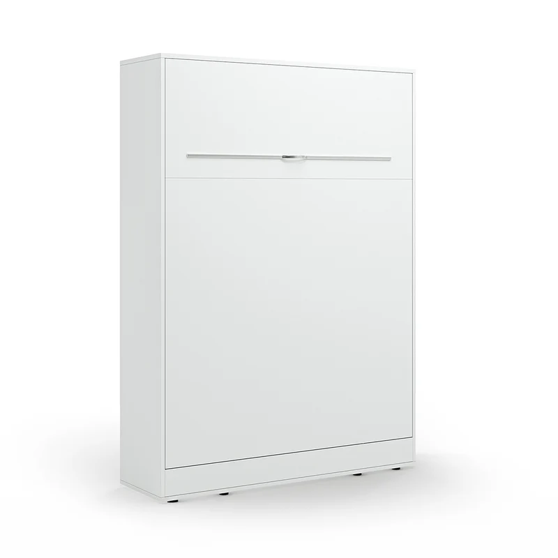 Lit escamotable 140x200 vertical sommier inclus Devon Blanc