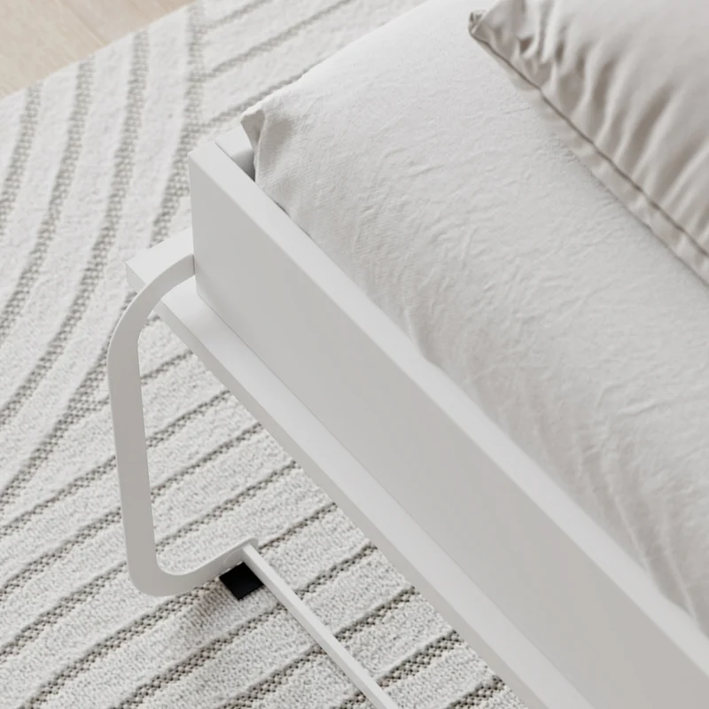 Lit escamotable 160x200 vertical sommier inclus Devon Blanc