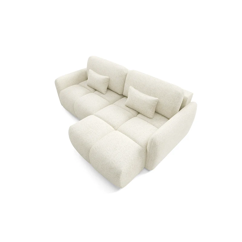 Canapé d'angle réversible convertible Vittoria Blanc Cassé