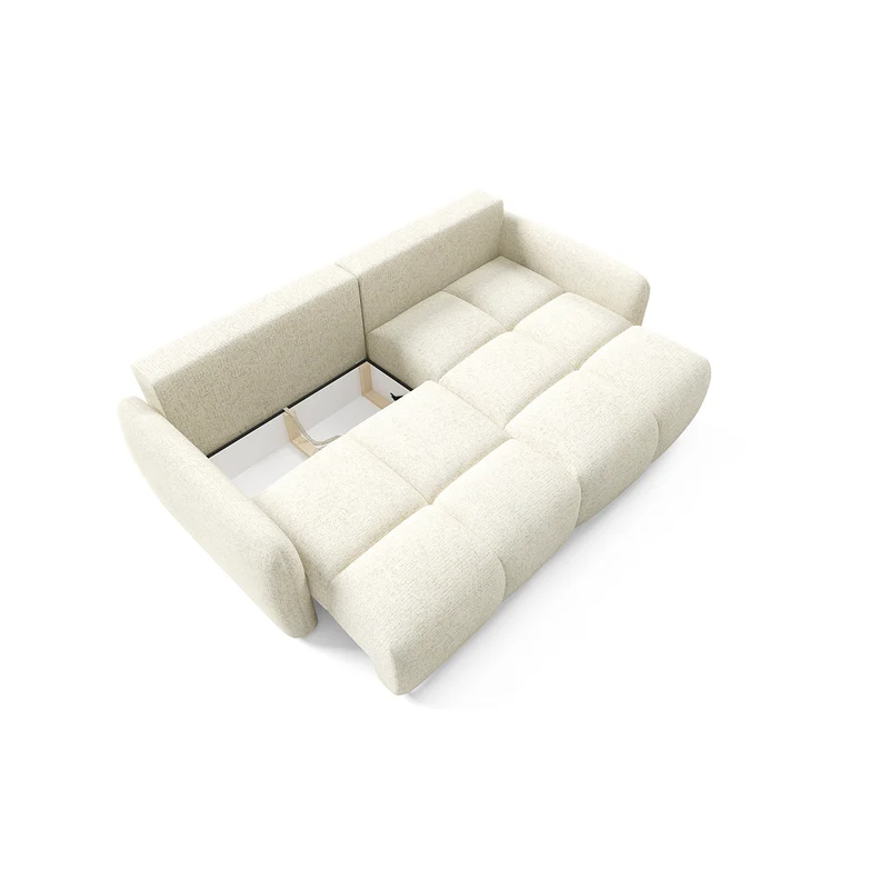 Canapé d'angle réversible convertible Vittoria Blanc Cassé