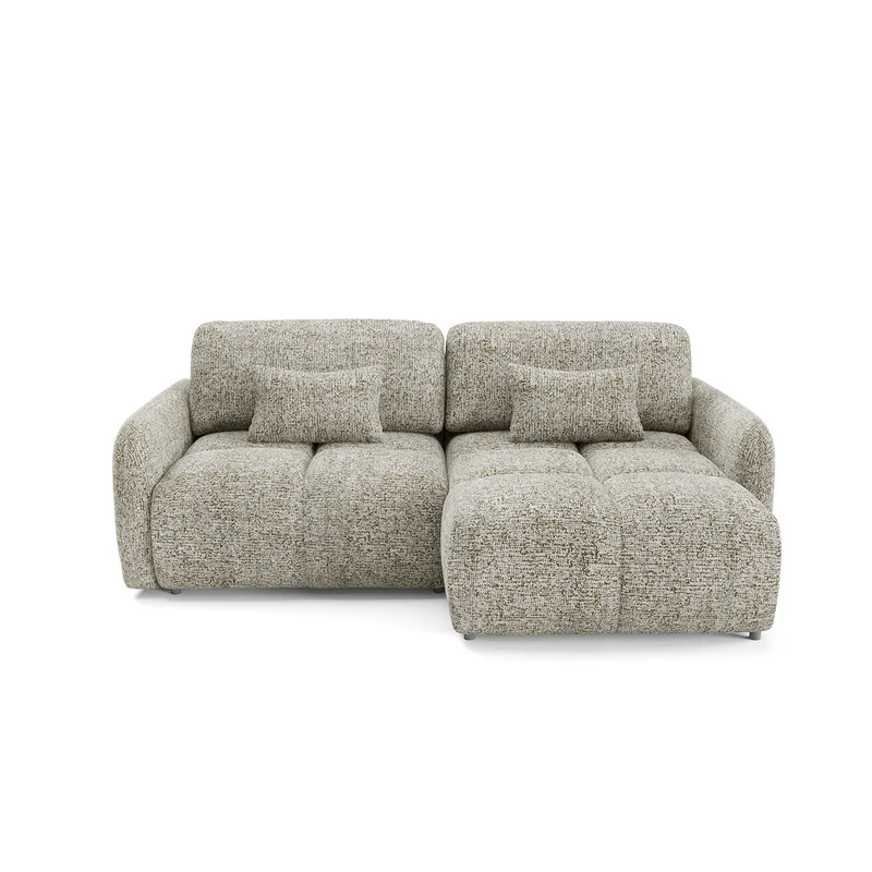 Canapé d'angle réversible convertible Vittoria Gris chiné