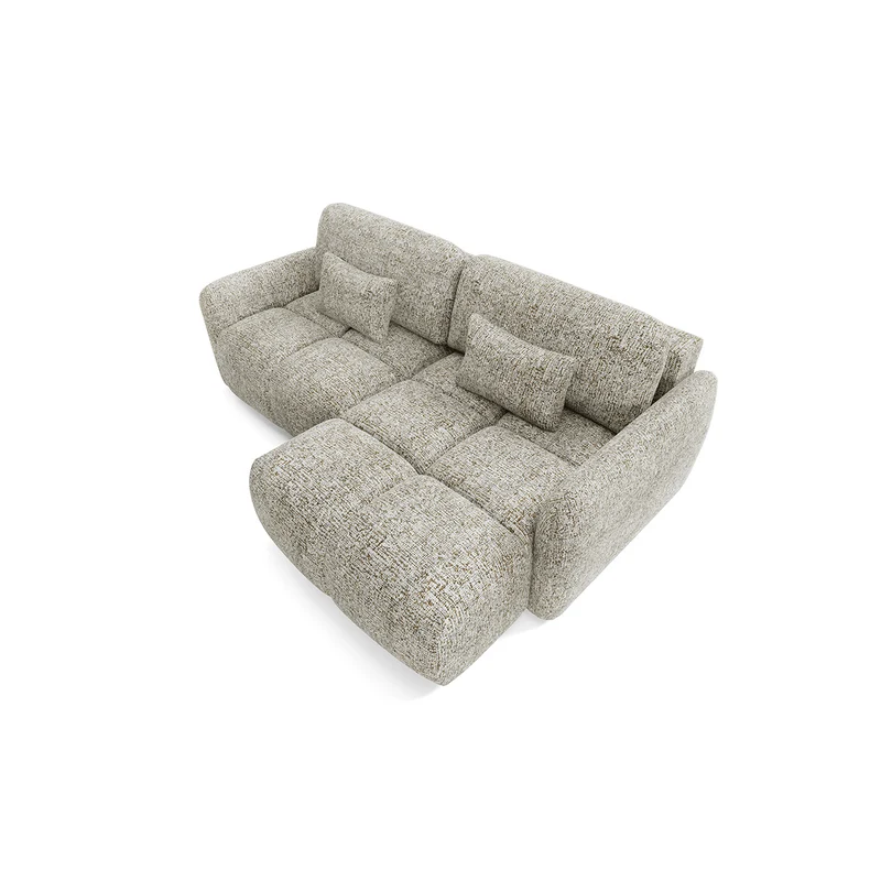 Canapé d'angle réversible convertible Vittoria Gris chiné