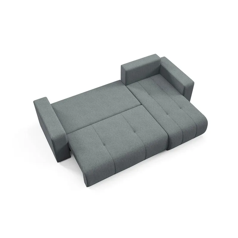 Canapé d'angle réversible convertible 3 places avec coffre Vasco Gris