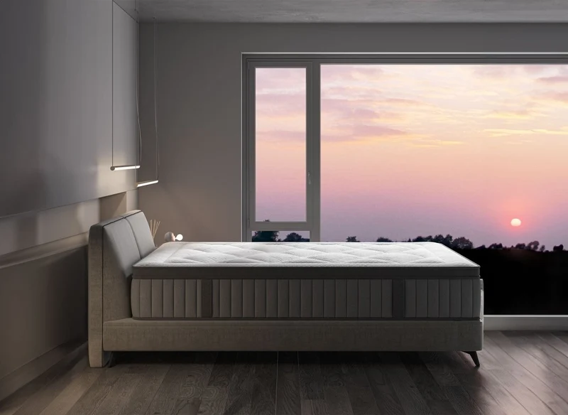 Matelas hybride ressorts ensachés 140 x 190 cm épaisseur 30 cm ASTRO
