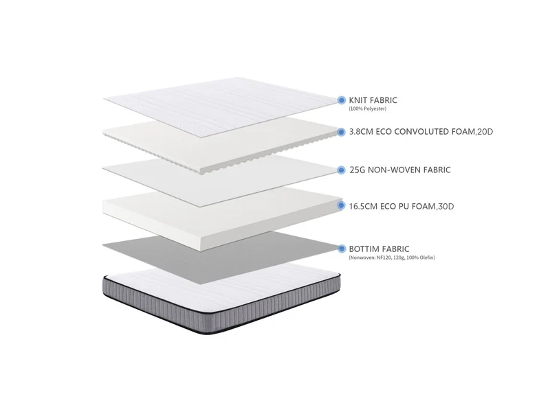 Matelas mousse 160 x 200 cm épaisseur 20 cm AWAN