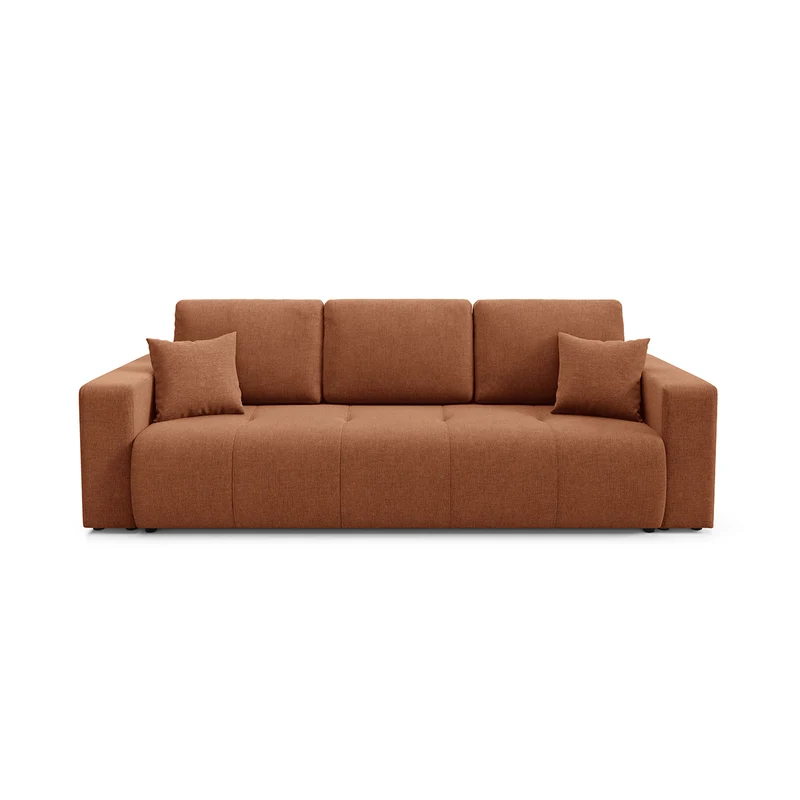 Canapé 3 places convertible avec coffre Giulia Terracotta