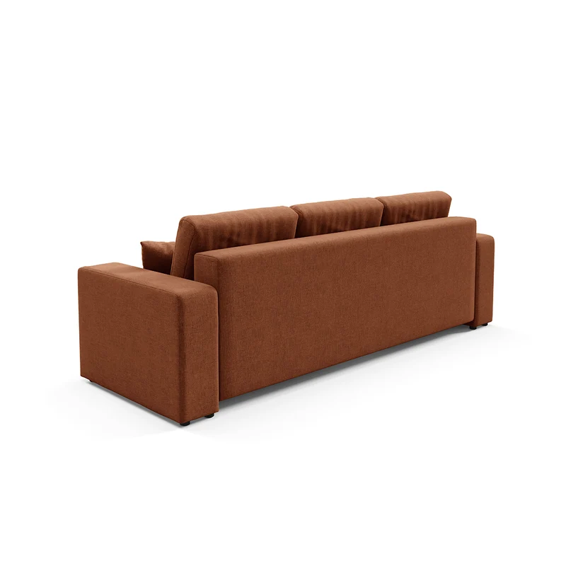 Canapé 3 places convertible avec coffre Giulia Terracotta