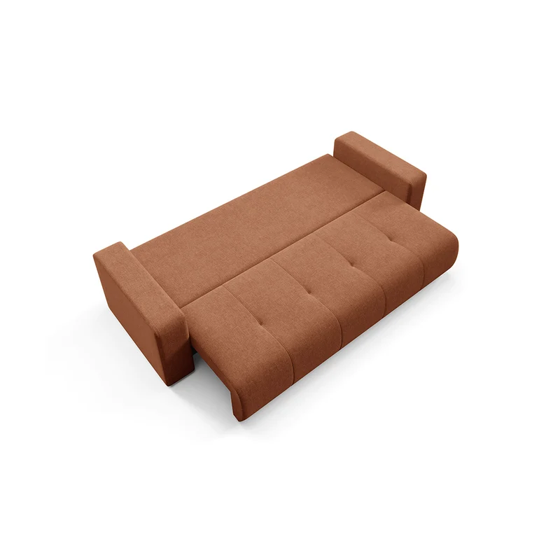 Canapé 3 places convertible avec coffre Giulia Terracotta