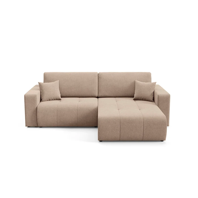 Canapé d'angle réversible convertible 3 places avec coffre Giulia Beige