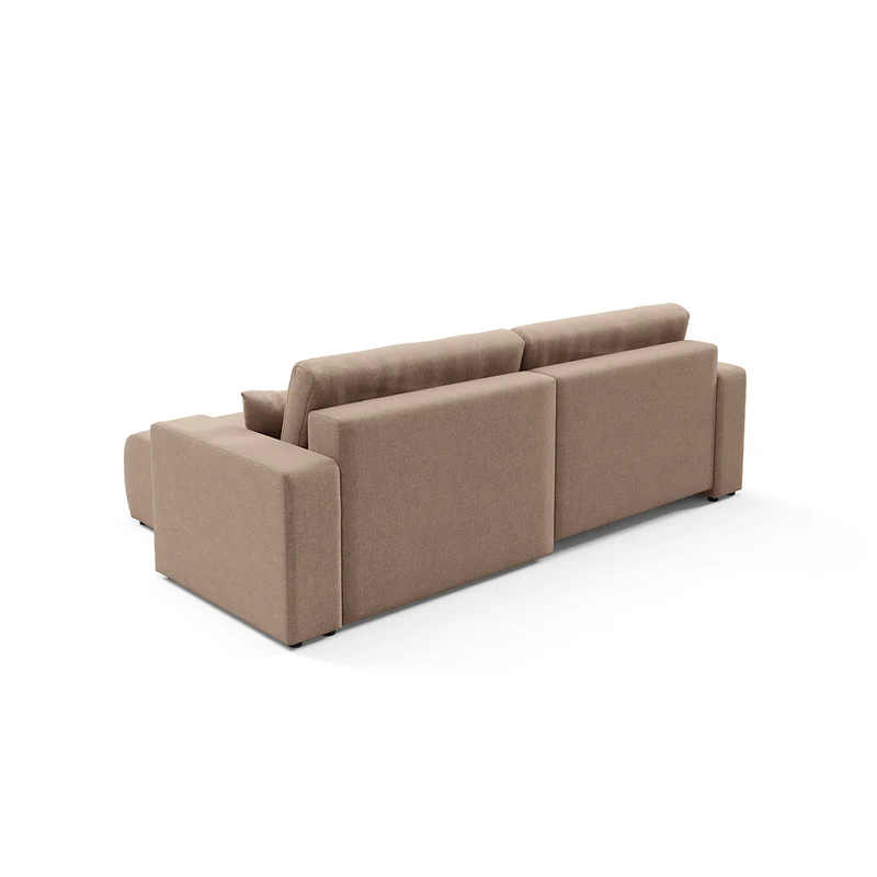 Canapé d'angle réversible convertible 3 places avec coffre Giulia Beige