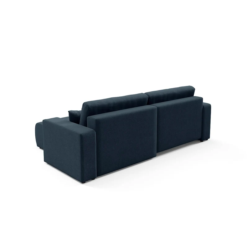 Canapé d'angle réversible convertible 3 places avec coffre Giulia Bleu