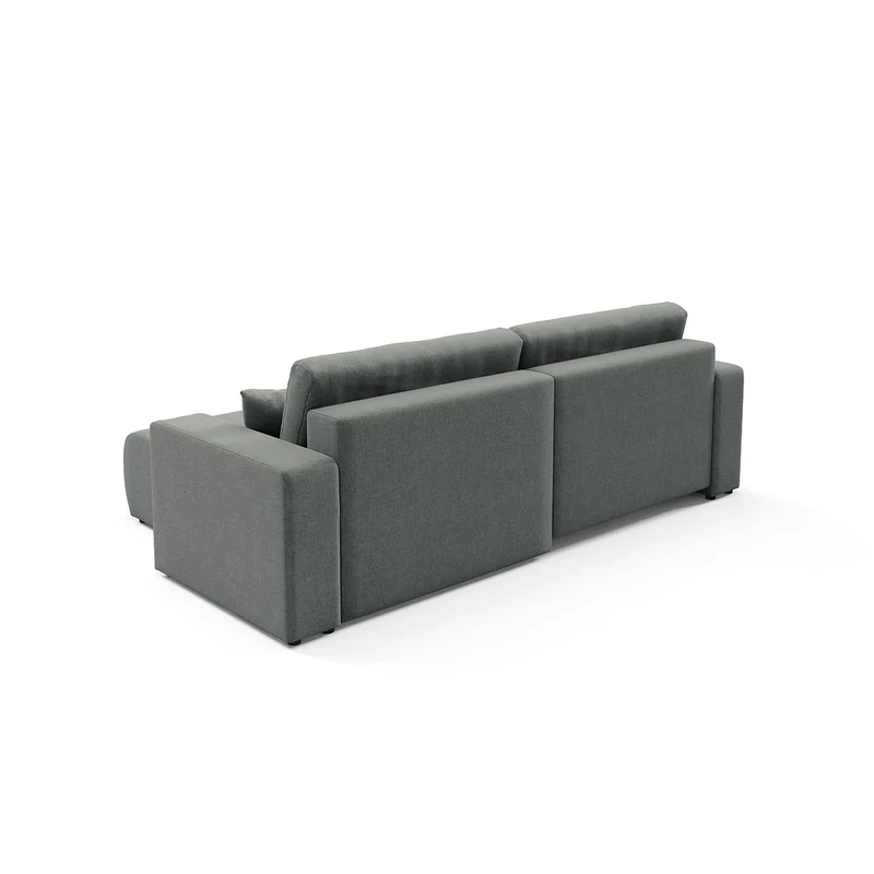 Canapé d'angle réversible convertible 3 places avec coffre Giulia Gris