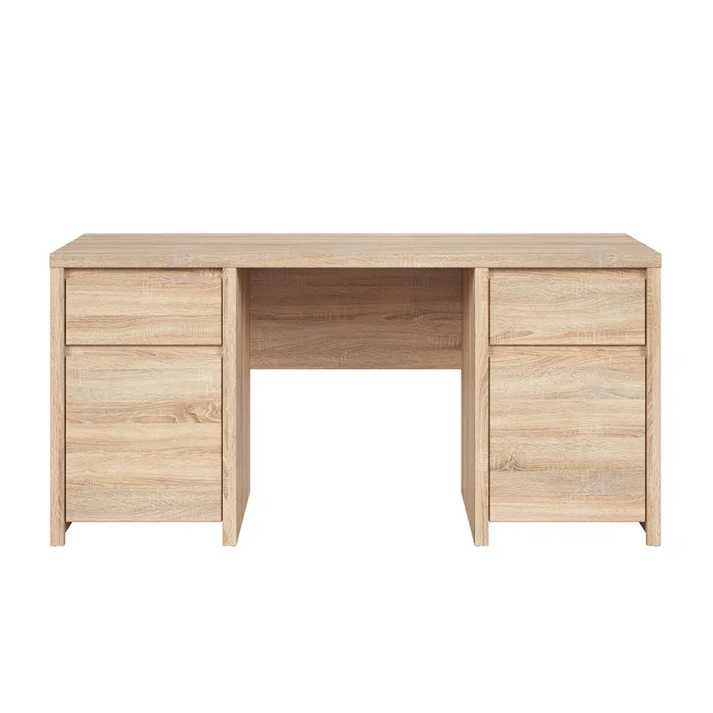 Bureau 2 portes 2 tiroirs Soren Bois