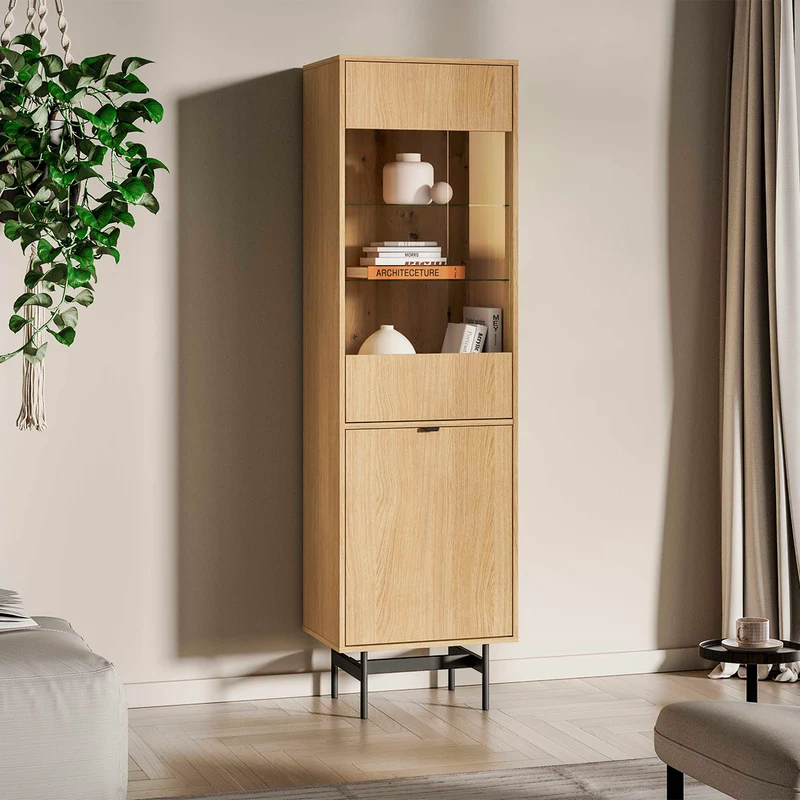 Vitrine 2 portes Nila Bois