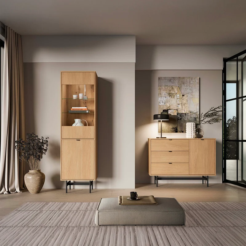 Vitrine 2 portes Nila Bois