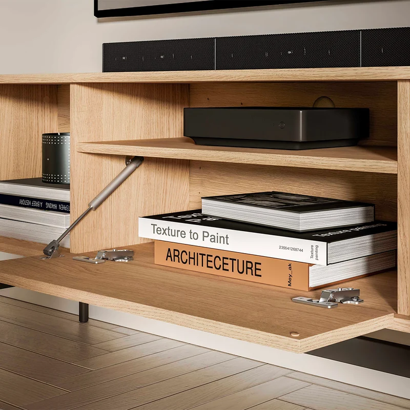 Meuble TV 3 portes 150 cm Nila Bois