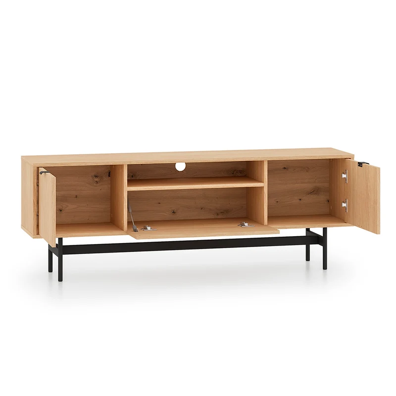 Meuble TV 3 portes 150 cm Nila Bois