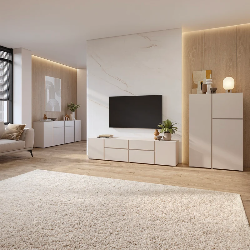 Buffet 4 portes 2 tiroirs Maxis Cachemire