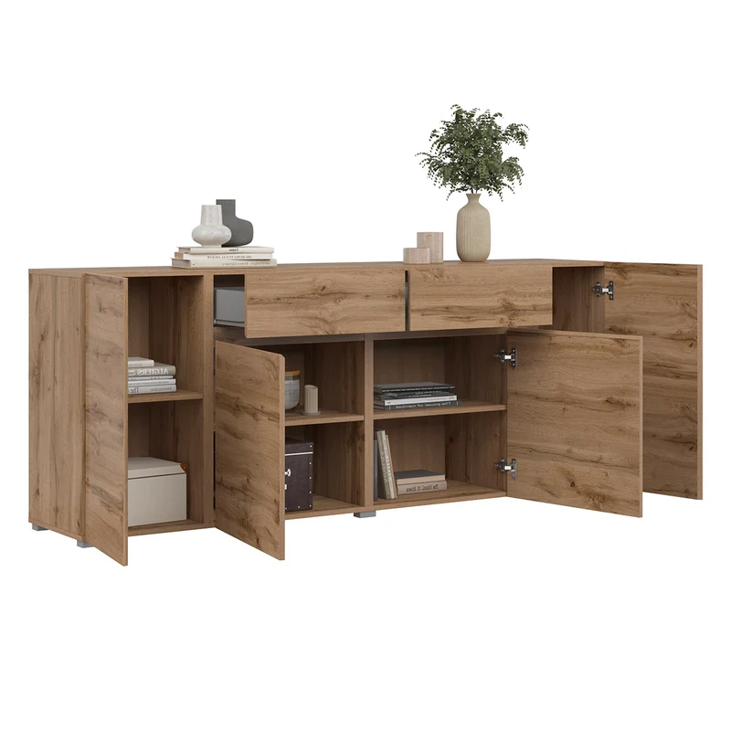 Buffet 4 portes 2 tiroirs Maxis Bois