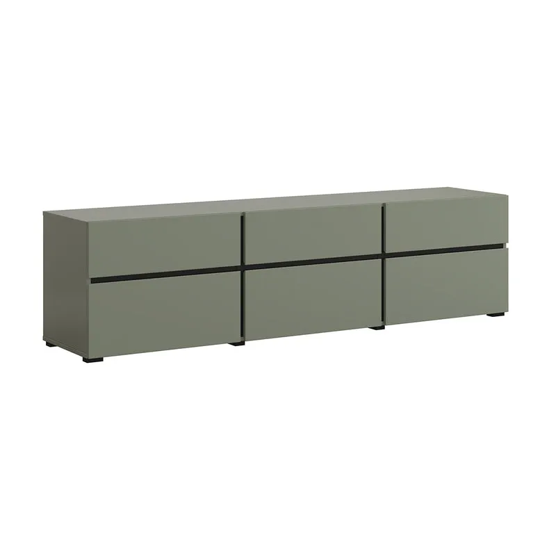 Meuble TV 3 portes 180 cm Lilia Vert