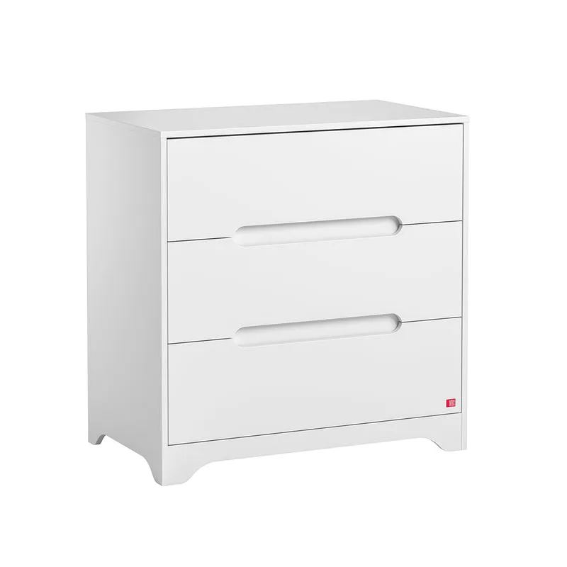 Commode 3 tiroirs et armoire 2 portes Vox Ova Blanc